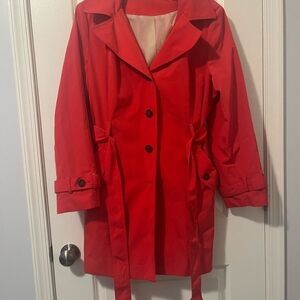 Calvin Klein Red Trench Coat